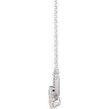 Load image into Gallery viewer, 14K White 5/8 CTW Lab-Grown Diamond Two-Stone 18&quot; Necklace
