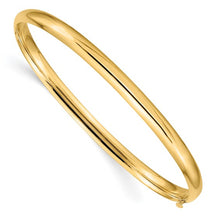 Load image into Gallery viewer, 14k Gold  High Polished Hinged Bangle Bracelet
