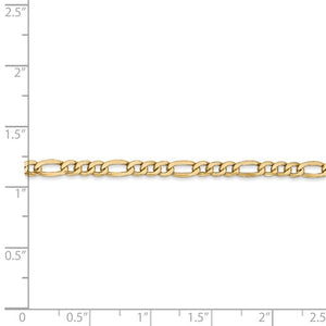 14k Gold Figaro Link Chain, 24 inches