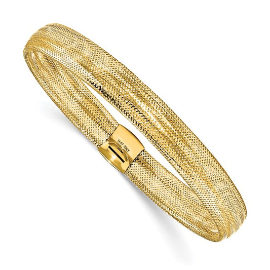 14k Gold Woven Stretch Bracelet