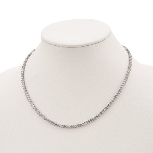 Sterling Silver  8.75ct. CZ Riviera Tennis Necklace