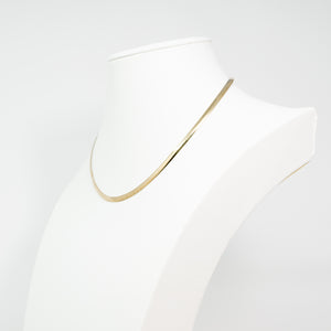 Reversible 14k Yellow and White Gold Omega Necklace