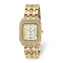 Load image into Gallery viewer, Ladies Charles Hubert IP-plated Stainless 26 x 32.5mm Crystal Bezel Watch
