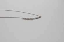 Load image into Gallery viewer, 14k White Gold 1/2cttw Diamond Bar Necklace
