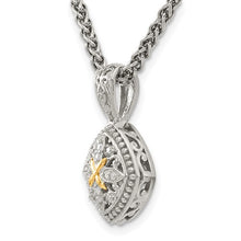 Load image into Gallery viewer, Shey Couture Sterling Silver with 14K Accent 18 Inch Diamond Necklace
