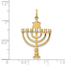 Load image into Gallery viewer, 14K 3D Menorah Charm
