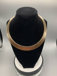14k Gold Mesh Collar Necklace