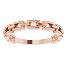 Load image into Gallery viewer, 14k rose gold chain link ring
