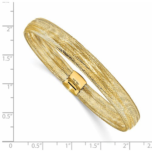 14k Gold Woven Stretch Bracelet