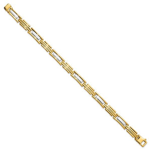 Men’s 14K Two Tone Gold Link Bracelet