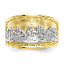 Load image into Gallery viewer, 10k and Rhodium Ladies Last Supper Ring
