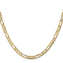 Load image into Gallery viewer, 14k Gold Concave Figaro Chain
