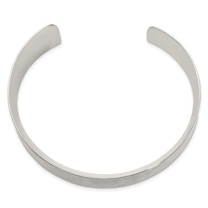 Sterling Silver 30mm Hammered Cuff Bangle