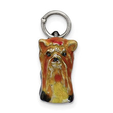 Load image into Gallery viewer, Sterling Silver Enameled Yorkshire Terrier Charm

