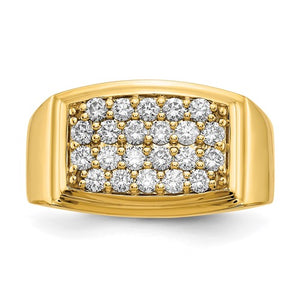 10k Yellow Gold Lab Grown Diamond Men's Ring