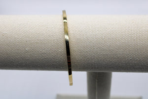14k Gold Bangle, 3mm wide.