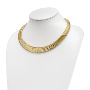 14k Gold Mesh Collar Necklace