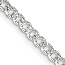 Load image into Gallery viewer, Sterling Silver 4mm Pave Curb Chain

