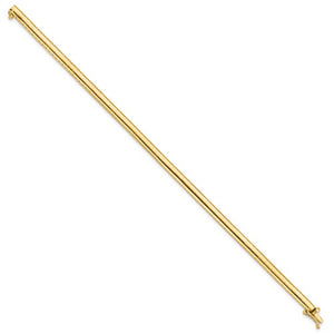 14k 4mm Domed Omega Bracelet