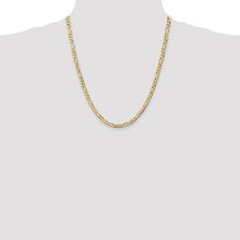 Load image into Gallery viewer, 14k Gold Concave Figaro Chain

