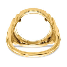 Load image into Gallery viewer, 14k Diamond Cut Coin Ring with 1/10 oz 22k Liberty coin
