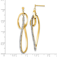 Load image into Gallery viewer, 14K Gold Dangle Earrings with Swarovski Crystals
