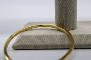 14k Gold Bangle, 3mm wide.