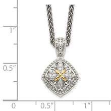 Load image into Gallery viewer, Shey Couture Sterling Silver with 14K Accent 18 Inch Diamond Necklace
