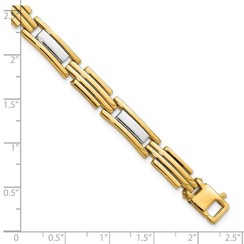 Men’s 14K Two Tone Gold Link Bracelet