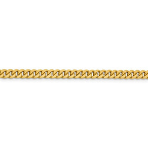 14k Gold Solid Miami Cuban Link Chain