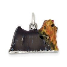 Load image into Gallery viewer, Sterling Silver Enameled Yorkshire Terrier Charm
