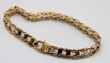 Load image into Gallery viewer, 14k Two-Tone Railroad Link Man&#39;s Bracelet
