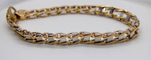 Load image into Gallery viewer, 14k Two-Tone Railroad Link Man&#39;s Bracelet
