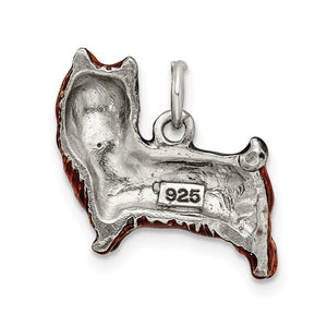 Sterling Silver Enameled Brown and Sable Cairn Terrier Charm