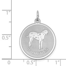 Load image into Gallery viewer, Sterling Silver Rhodium-plated Dalmatian Disc Charm

