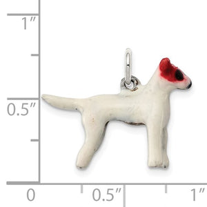 Sterling Silver Enameled Jack Russell Charm