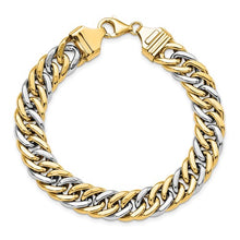 Load image into Gallery viewer, 14k Two-tone 8 inch Curb Link Bracelet
