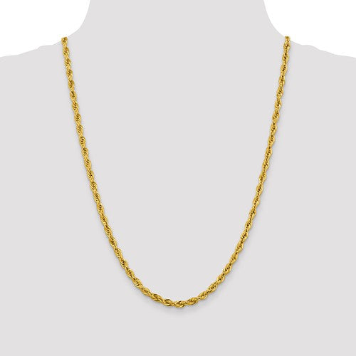 14K 24 inch Rope with Lobster Clasp Chain