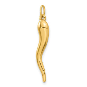 14k Gold 3D Italian Horn