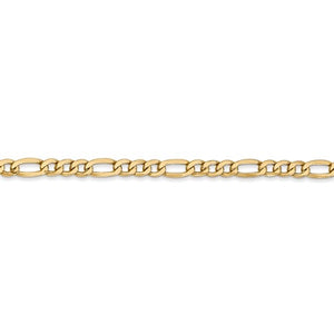 14k Gold Figaro Link Chain, 24 inches
