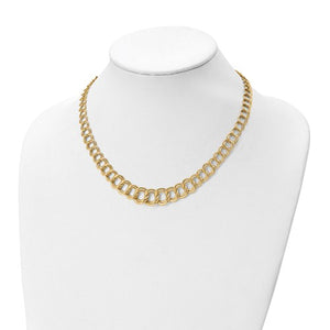Leslie's 14K Polished Graduated Double Link Necklace