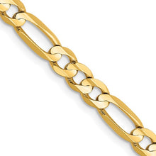 Load image into Gallery viewer, 14k Gold Concave Figaro Chain
