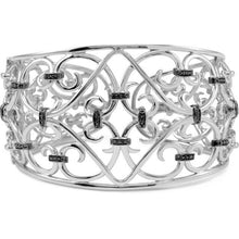 Load image into Gallery viewer, Black &amp; White Sterling Silver 1/3 CTW Black Diamond Cuff Bracelet
