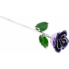 Load image into Gallery viewer, Lacquered Purple Rose with Platinum Trim
