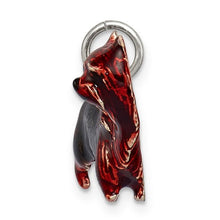 Load image into Gallery viewer, Sterling Silver Enameled Brown and Sable Cairn Terrier Charm
