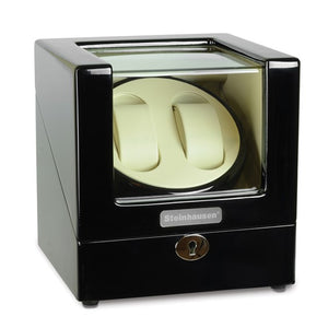 Steinhausen Heritage Onyx Finish Dual Watch Winder- Model # SW1902