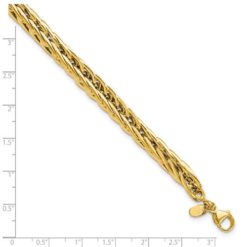 Leslie's 14k Men's Polished Fancy Link Bracelet