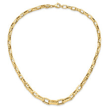 Load image into Gallery viewer, Leslie&#39;s 14K Polished Hammered Graduated Open Link Necklace
