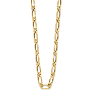 14k Gold Fancy Paper Clip Link Necklace by Leslies