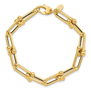 Leslie's 14K Gold Fancy Paper Clip Link Bracelet